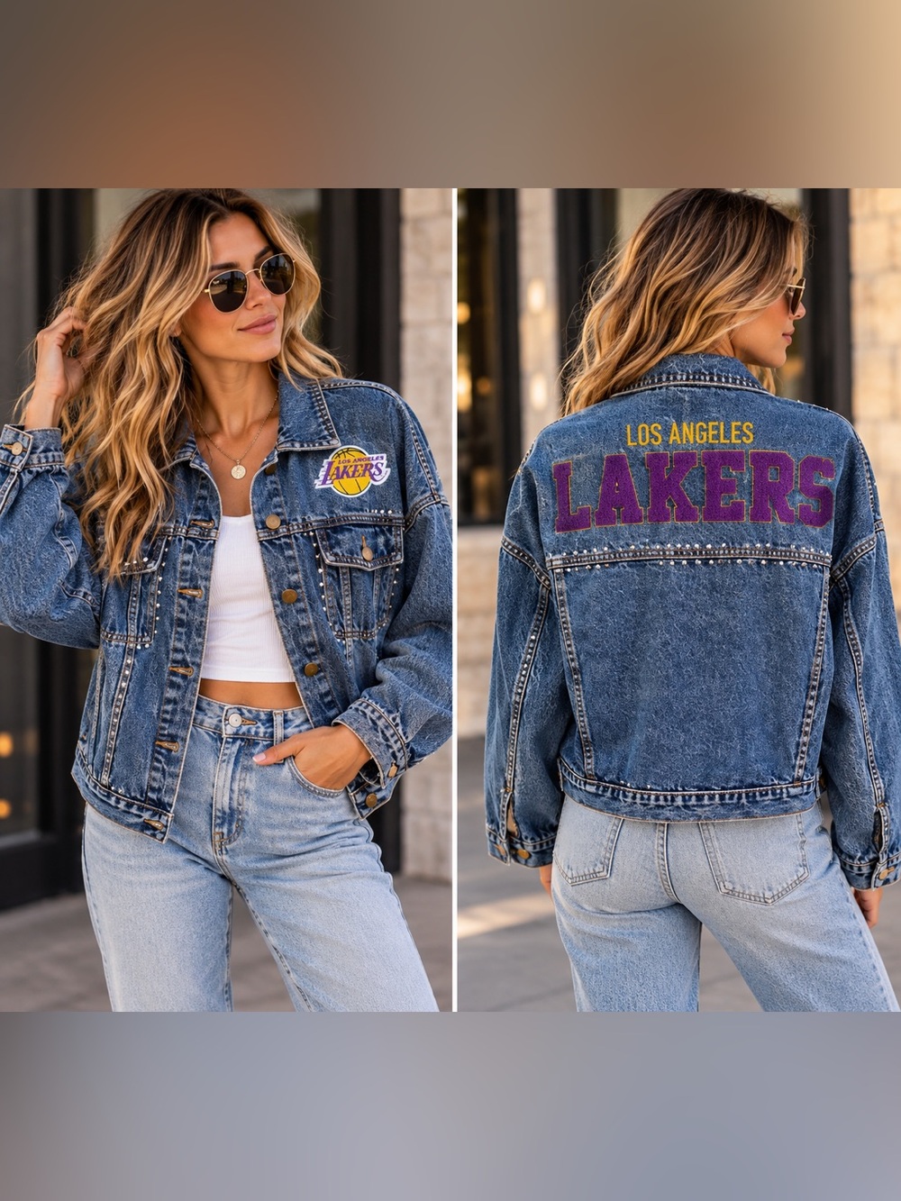 LA Lakers Denim Oversized‎ Jacket